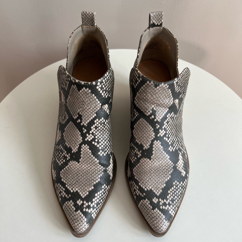 Universal Thread Gray Snakeskin Ankle Booties - image 6